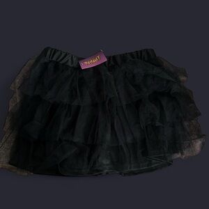 Spirit Black Layered Tulle Mini Skirt